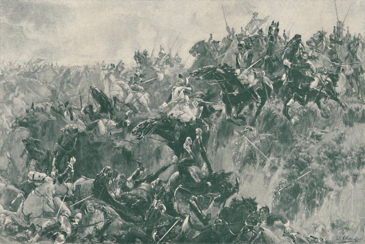 Kløften ved Waterloo, 1815, 1896 af Unbekannt