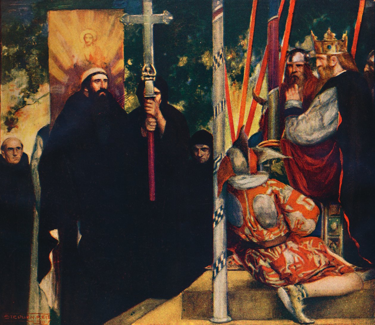 The Reception of Saint Augustine af Ethelbert, 1912 af Unbekannt