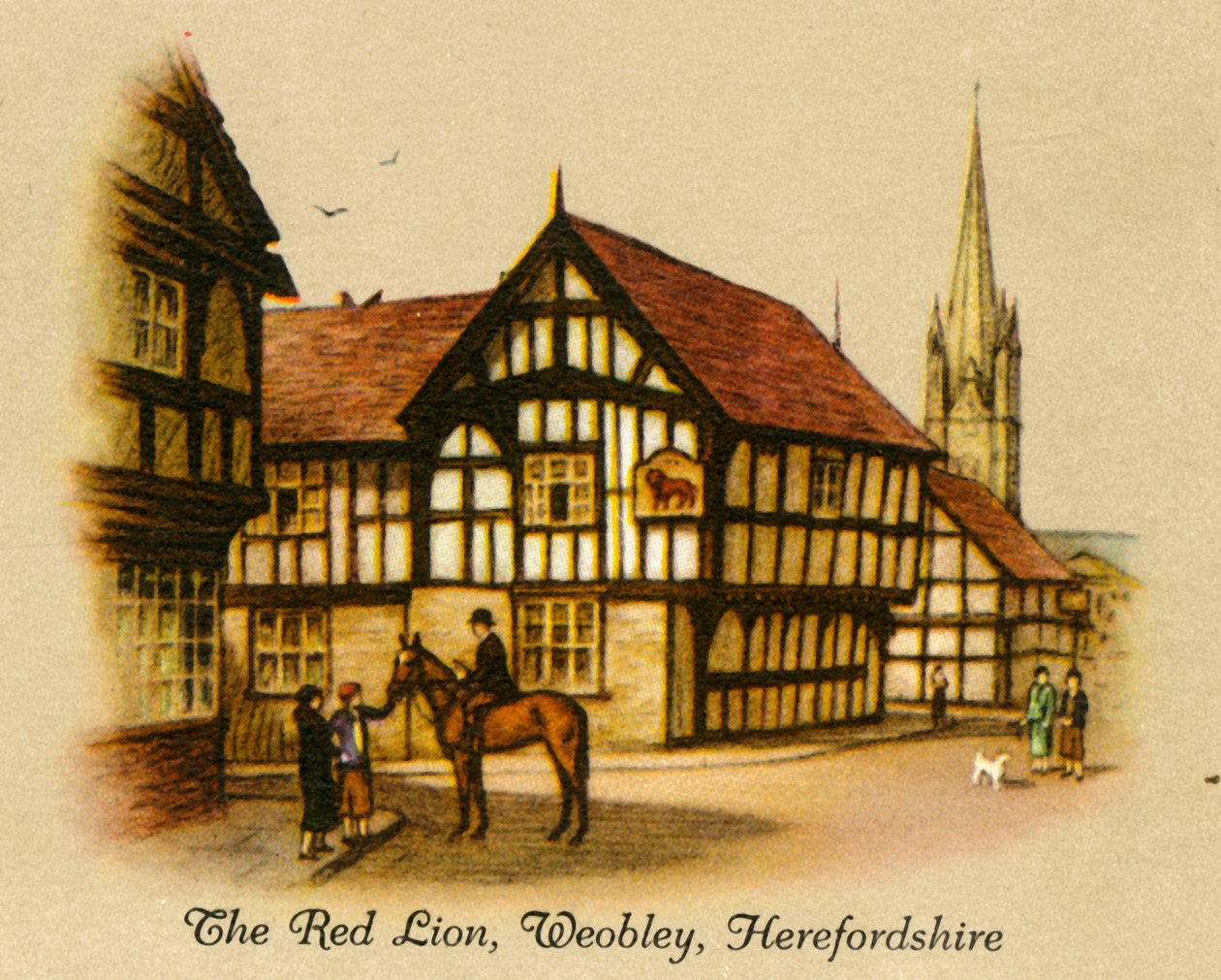 The Red Lion, Weobley, Herefordshire, 1936. af Unbekannt
