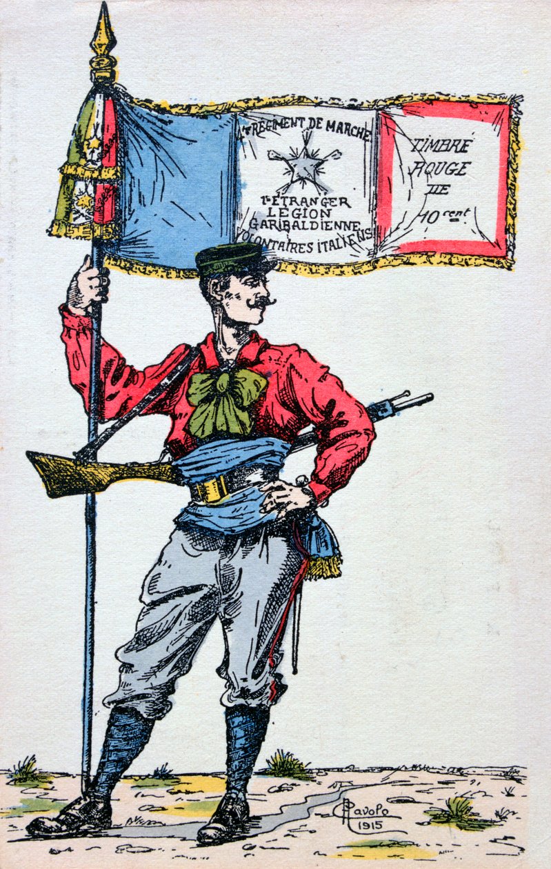 Rødskjorterne, Legion Garibaldienne, 1915 af Unbekannt
