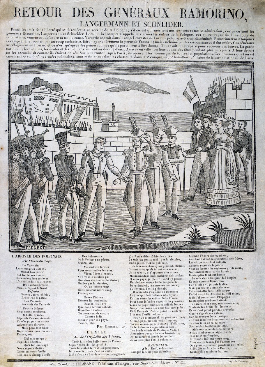 General Ramorinos tilbagevenden, 1831 af Unbekannt