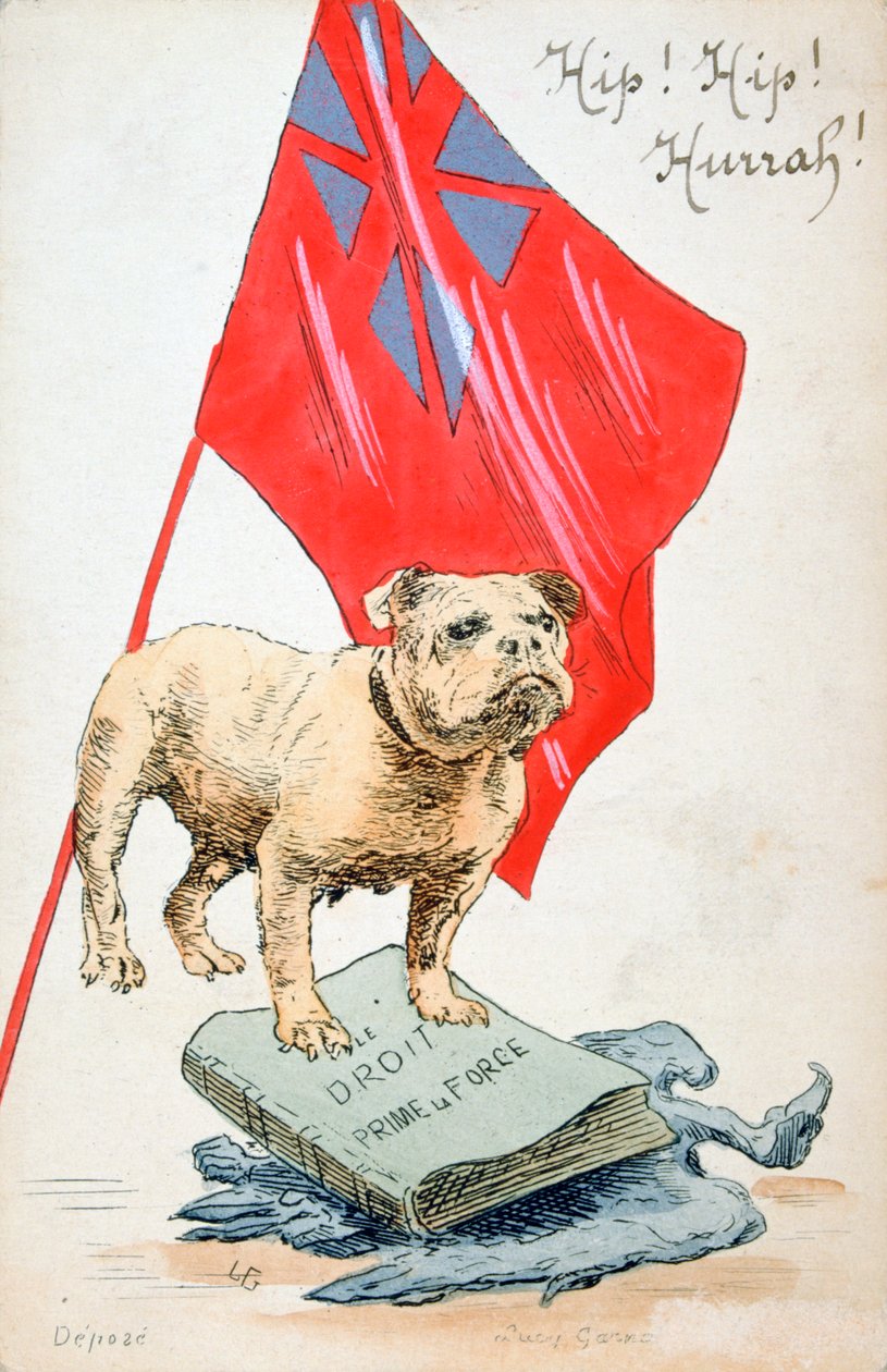 The Right Precees the Force, fransk postkort fra første verdenskrig, 1914-1918 af Unbekannt