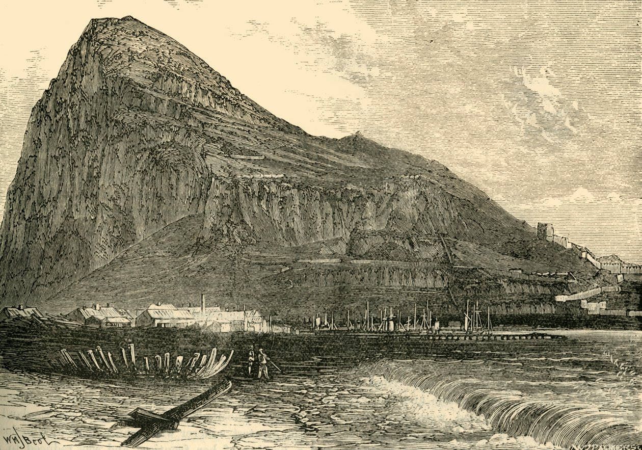 The Rock of Gibraltar, 1890. af Unbekannt