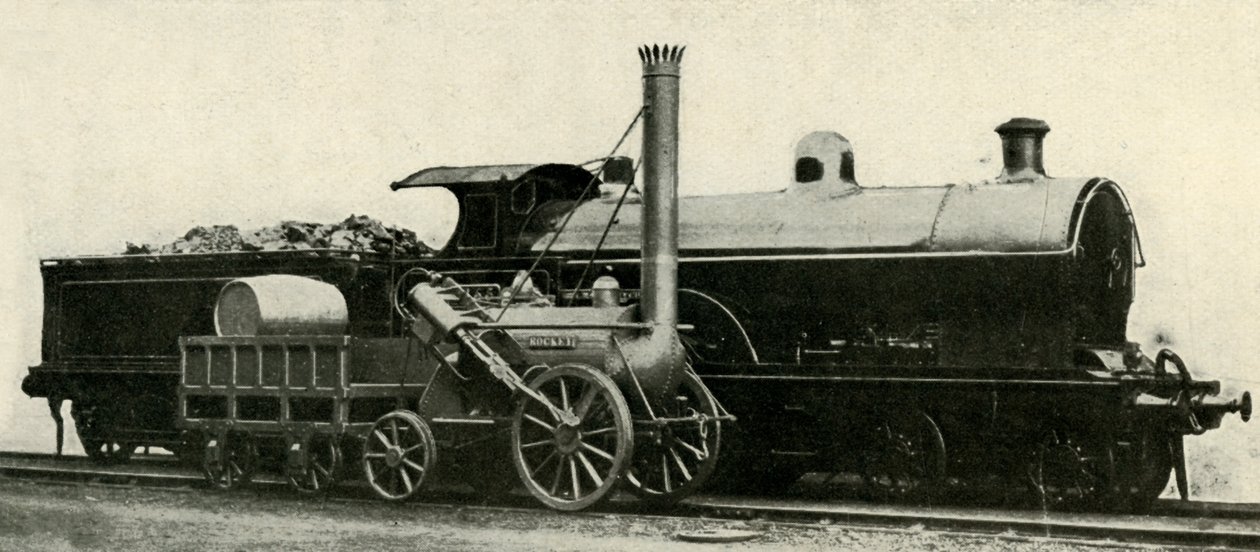 Raketten i kontrast til den tabte type 4-4-0, c1930. af Unbekannt