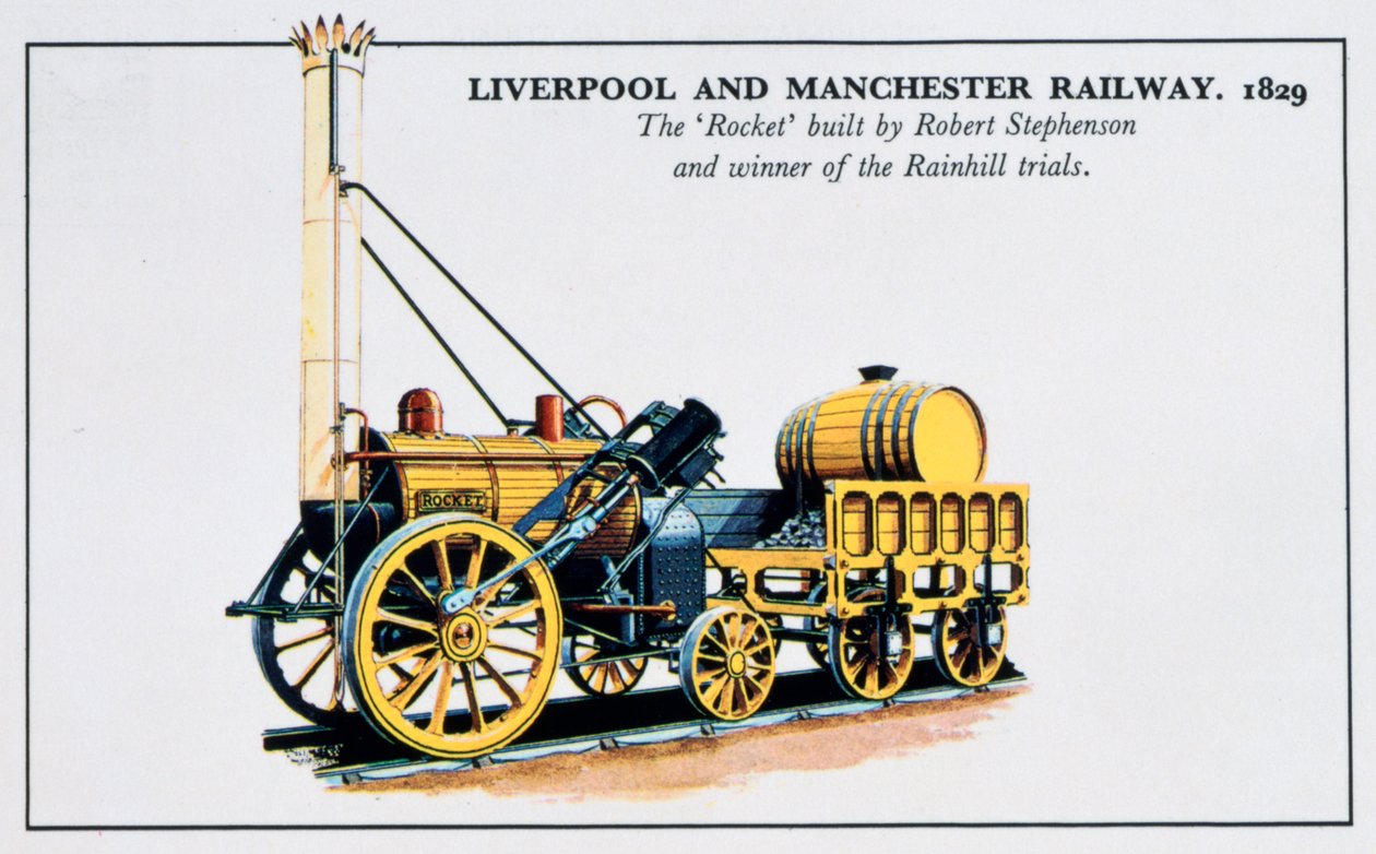 The Rocket, Liverpool and Manchester Railways, 1829, 20. århundrede af Unbekannt