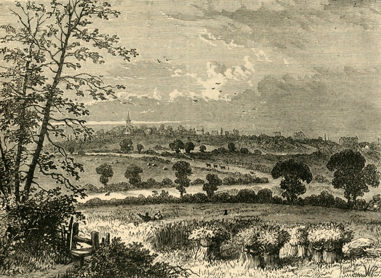 The Roman Road, Tufnell Park, i 1838, c1876. af Unbekannt