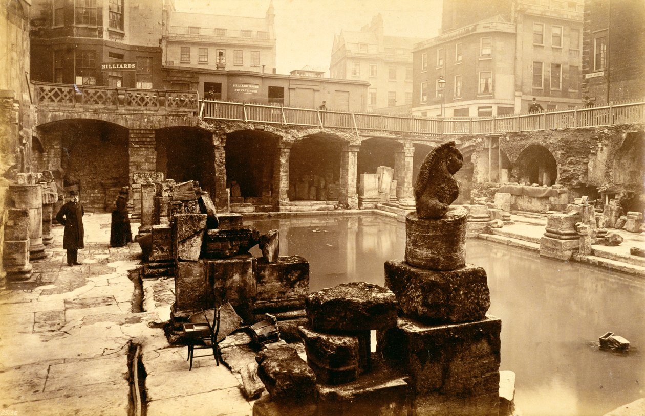 De romerske bade, Bath, 1800-tallet af Unbekannt