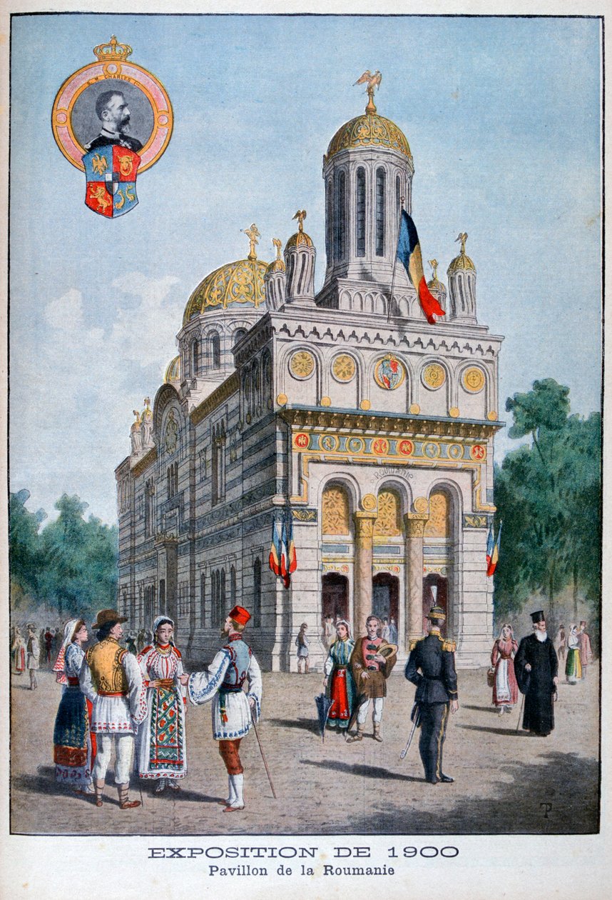 Den rumænske pavillon på verdensudstillingen i 1900, Paris, 1900 af Unbekannt