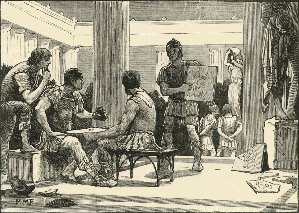 Romerne i Korinth, 1890. af Unbekannt