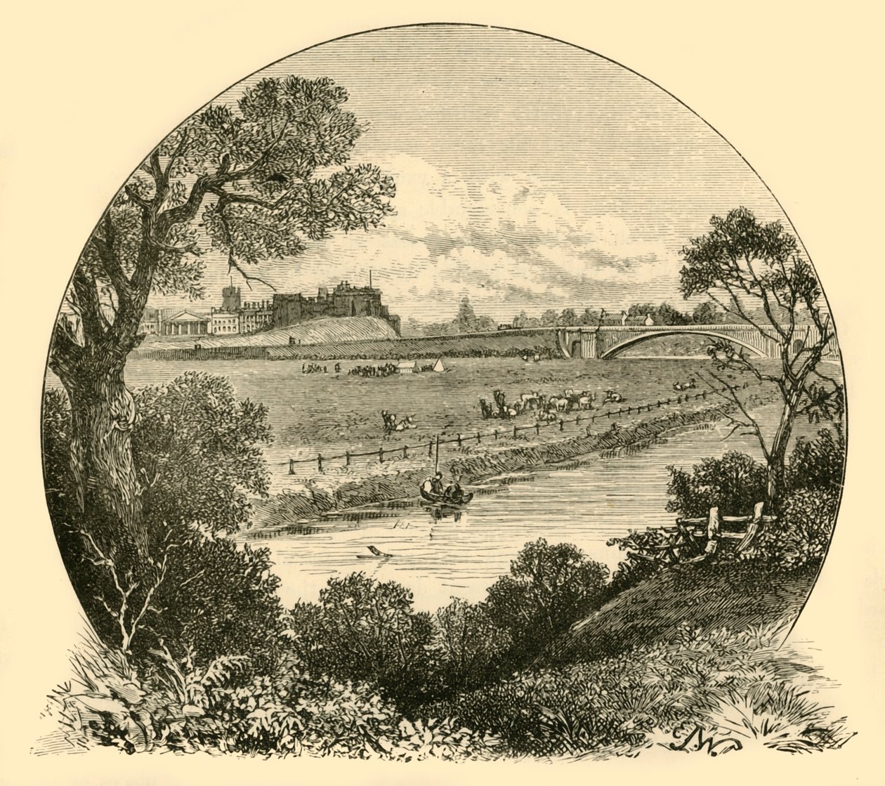 Rooeye, fra jernbanebroen, 1898. af Unbekannt