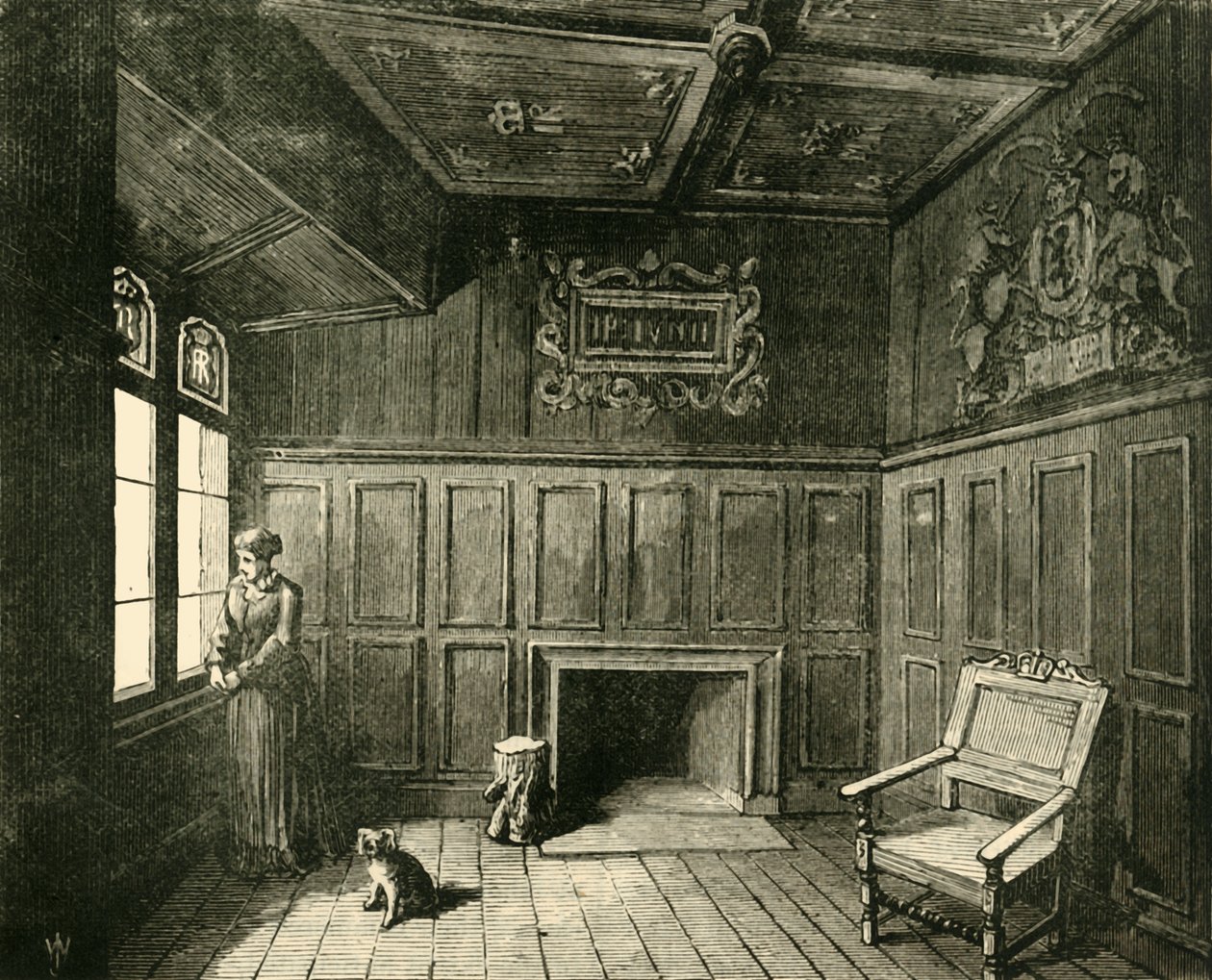 Værelset i Edinburgh Castle, hvor James VI. Født 1890. af Unbekannt