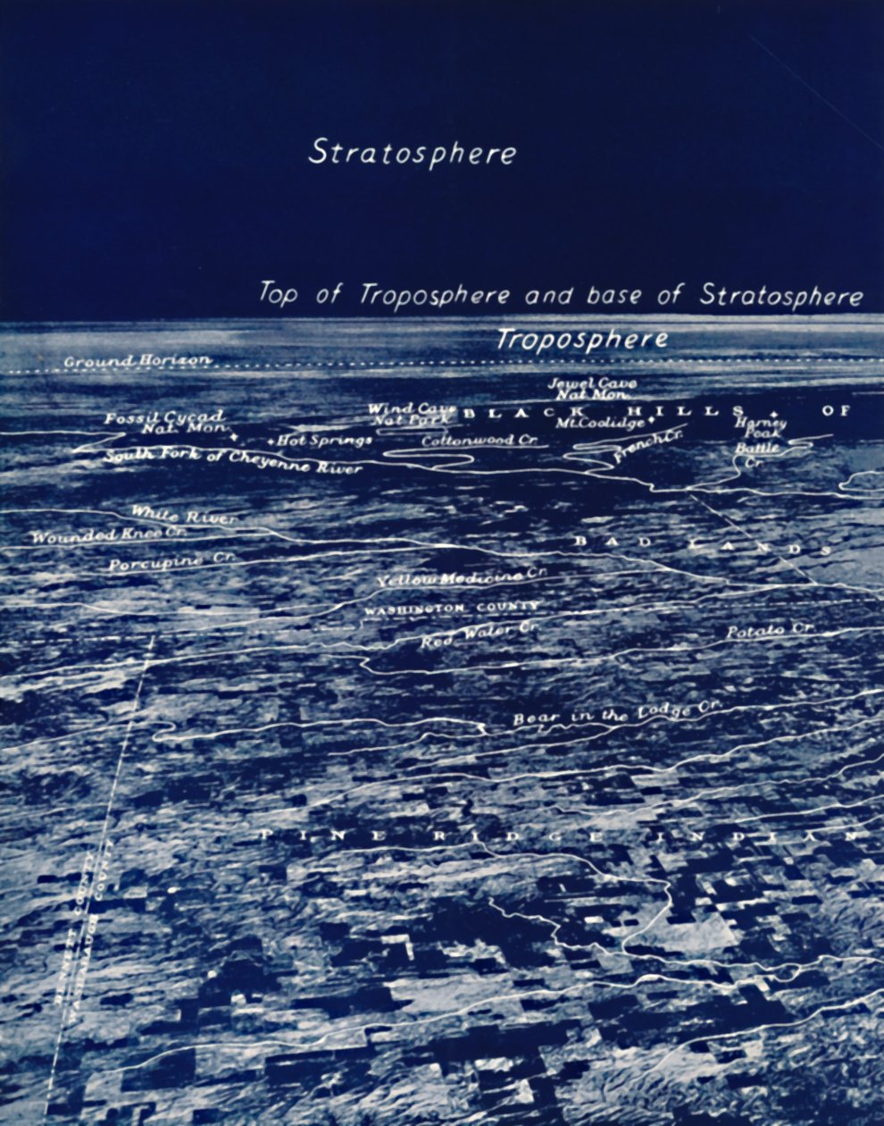 Jordens rotunditet fra stratosfæren, 1935 af Unbekannt