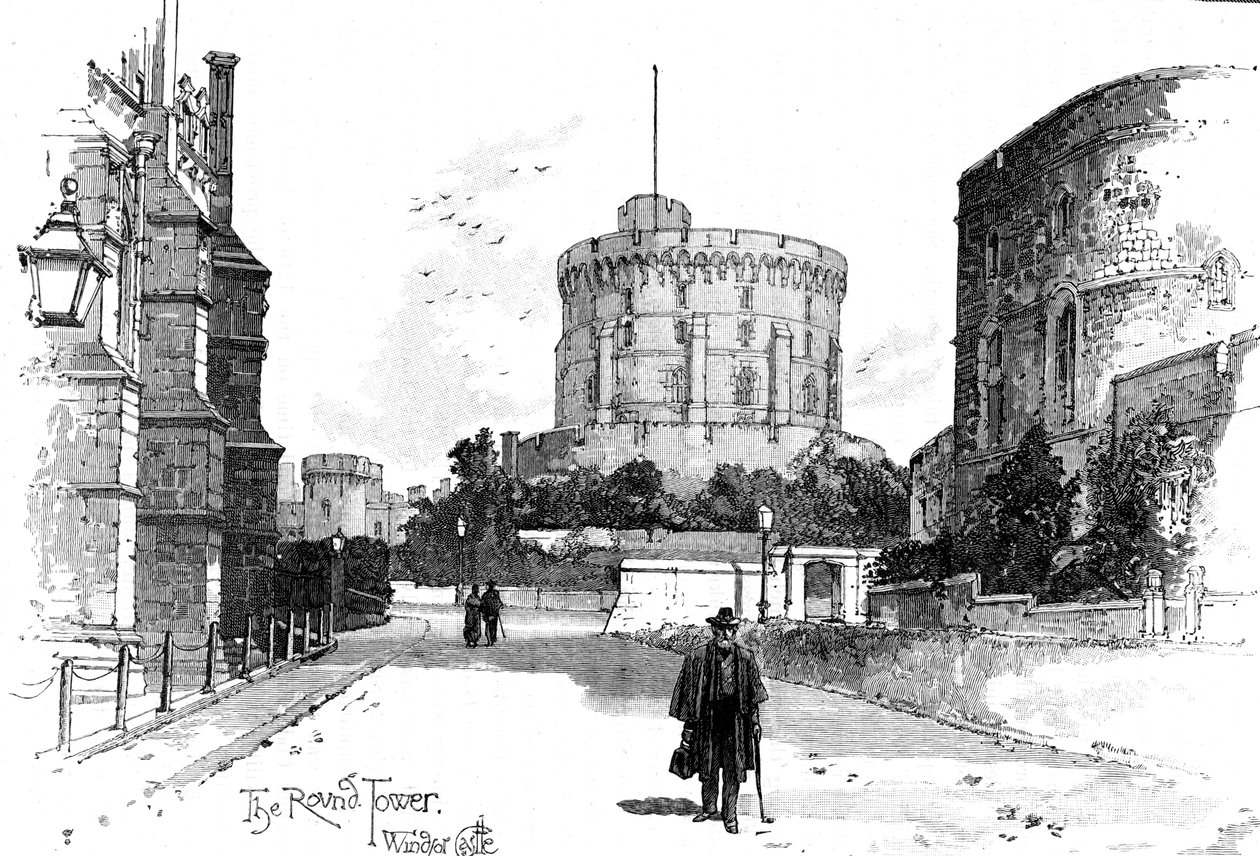 The Round Tower, Windsor Castle, Berkshire, 1900 af Unbekannt