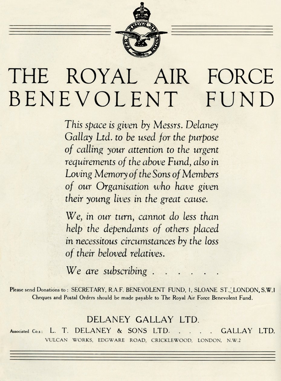 Royal Air Force Benevolent Fund, 1941. af Unbekannt