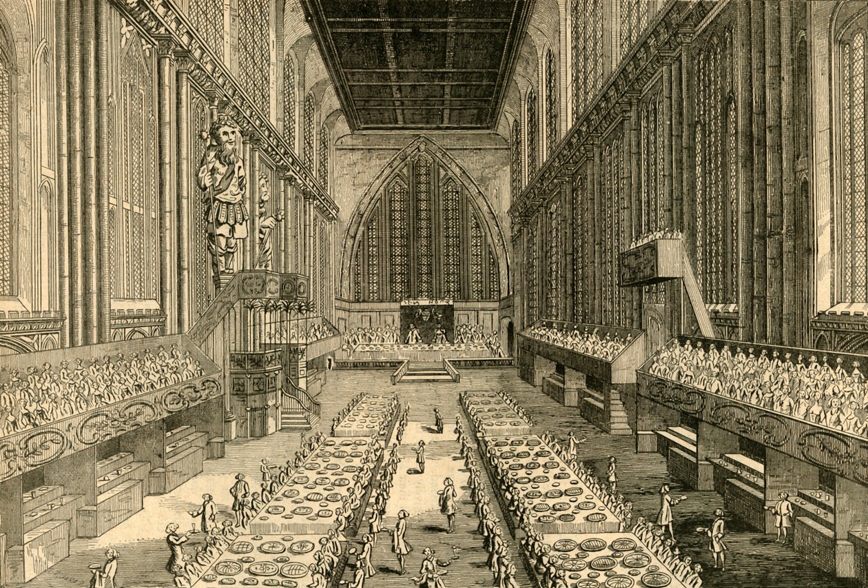 Den kongelige banket i Guildhall, 1761, 1897. af Unbekannt