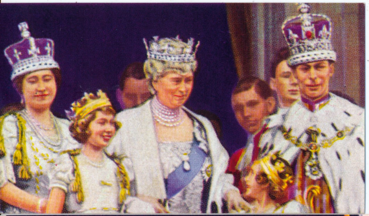 Den kongelige familie på balkonen i Buckingham Palace, i anledning af kong George VIs kroning af Unbekannt