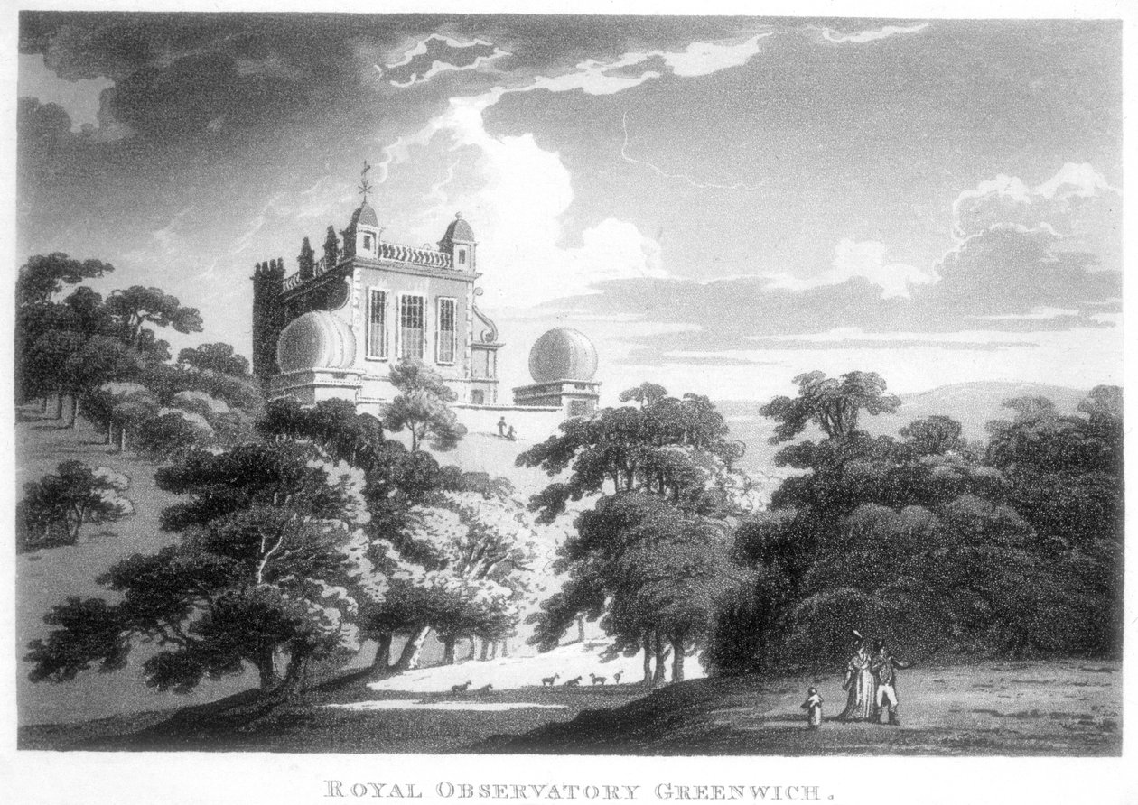 Royal Greenwich Observatory, Flamsteed House, Greenwich Park, London, c1820 af Unbekannt