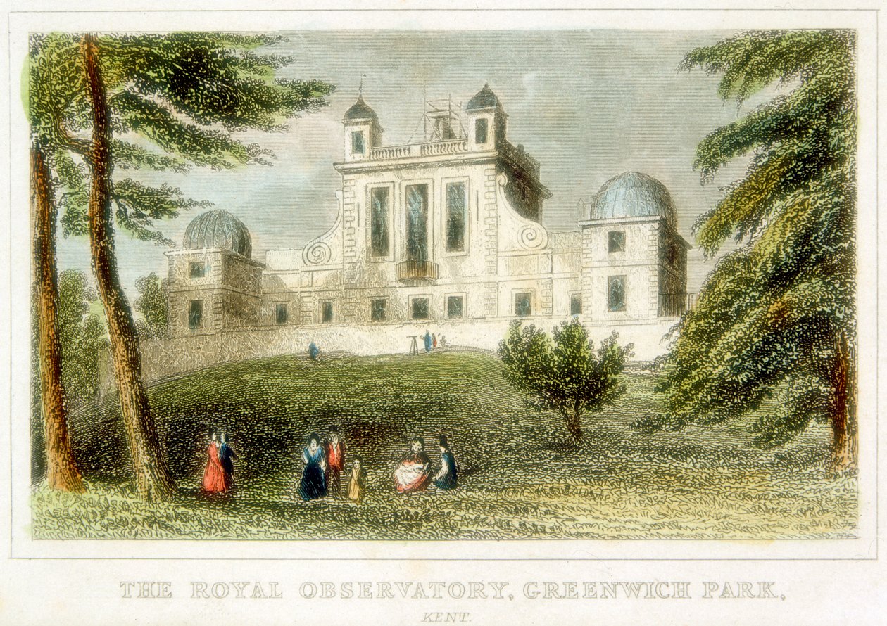The Royal Greenwich Observatory, Flamsteed House, Greenwich Park, London, c1835 af Unbekannt