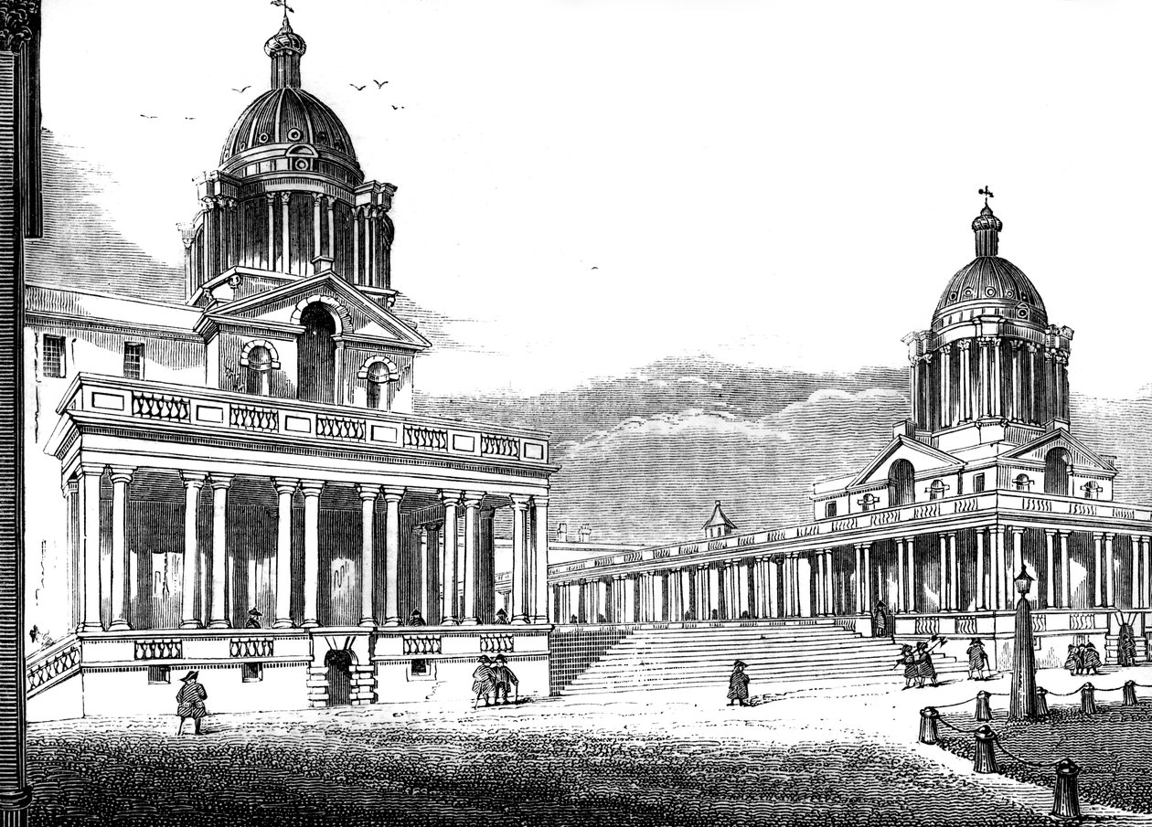 The Royal Hospital, Greenwich, London, 1800-tallet af Unbekannt