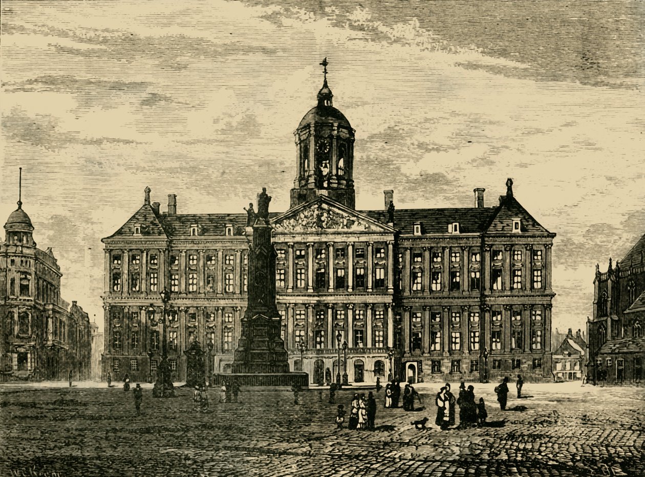 Det kongelige palads, Amsterdam, 1890. af Unbekannt