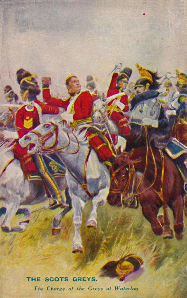 The Royal Scots Greys. The Charge of the Grays at Waterloo, 1815, 1939 af Unbekannt