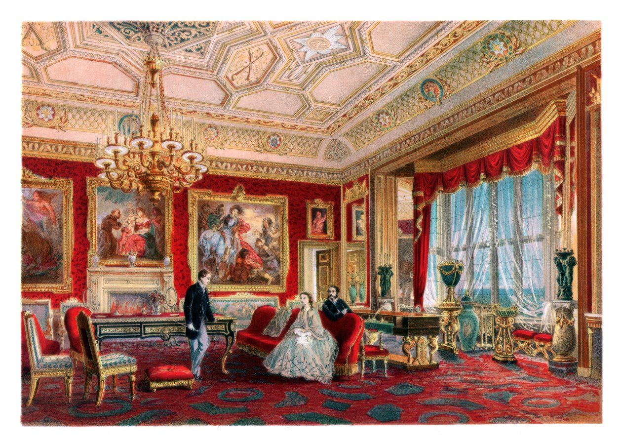 Rubens Room, Windsor Castle. c1850-1910 af Unbekannt