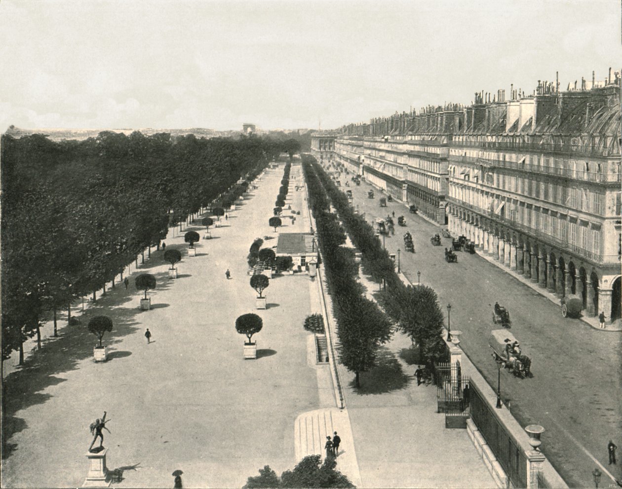 Rue de Rivoli, Paris, Frankrig, 1895. af Unbekannt