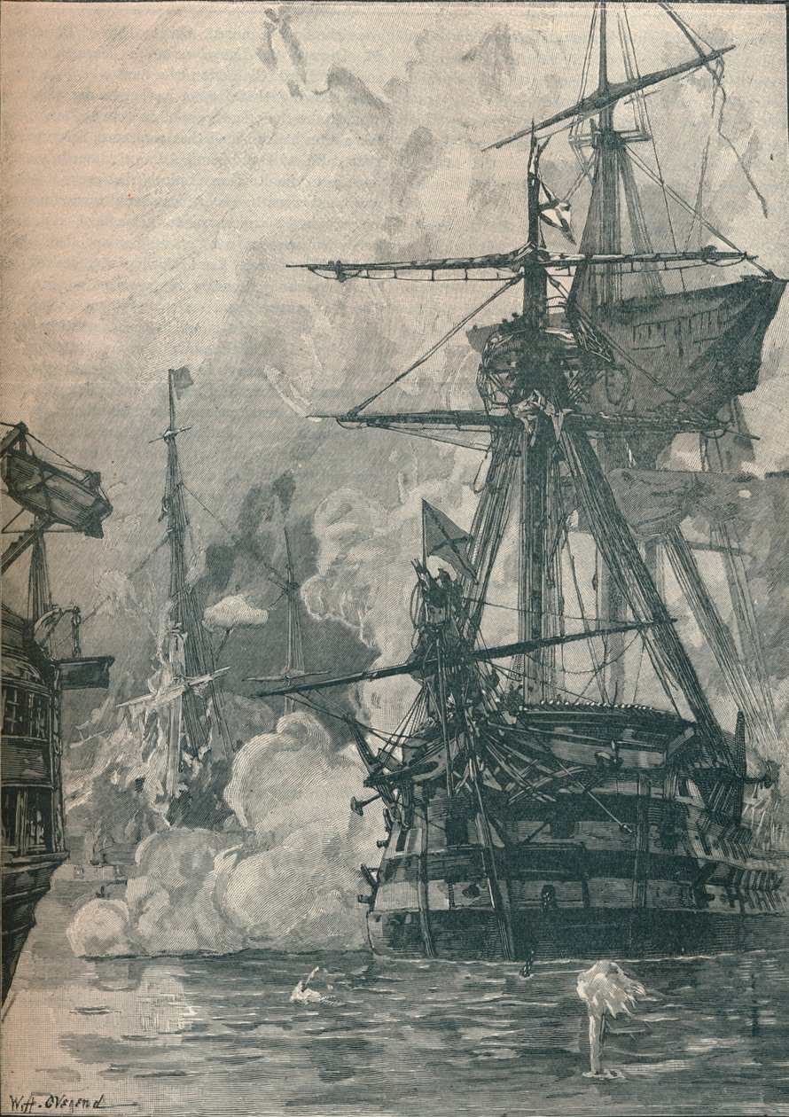 Det russiske angreb på Sinop, Tyrkiet, 1853 1906 af Unbekannt