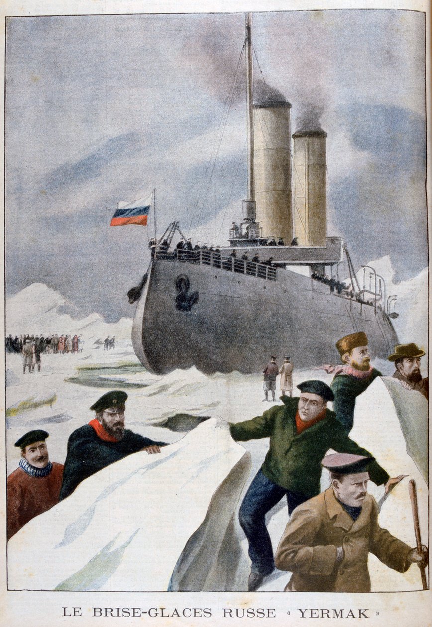 Den russiske isbryder Yermak, 1902 af Unbekannt