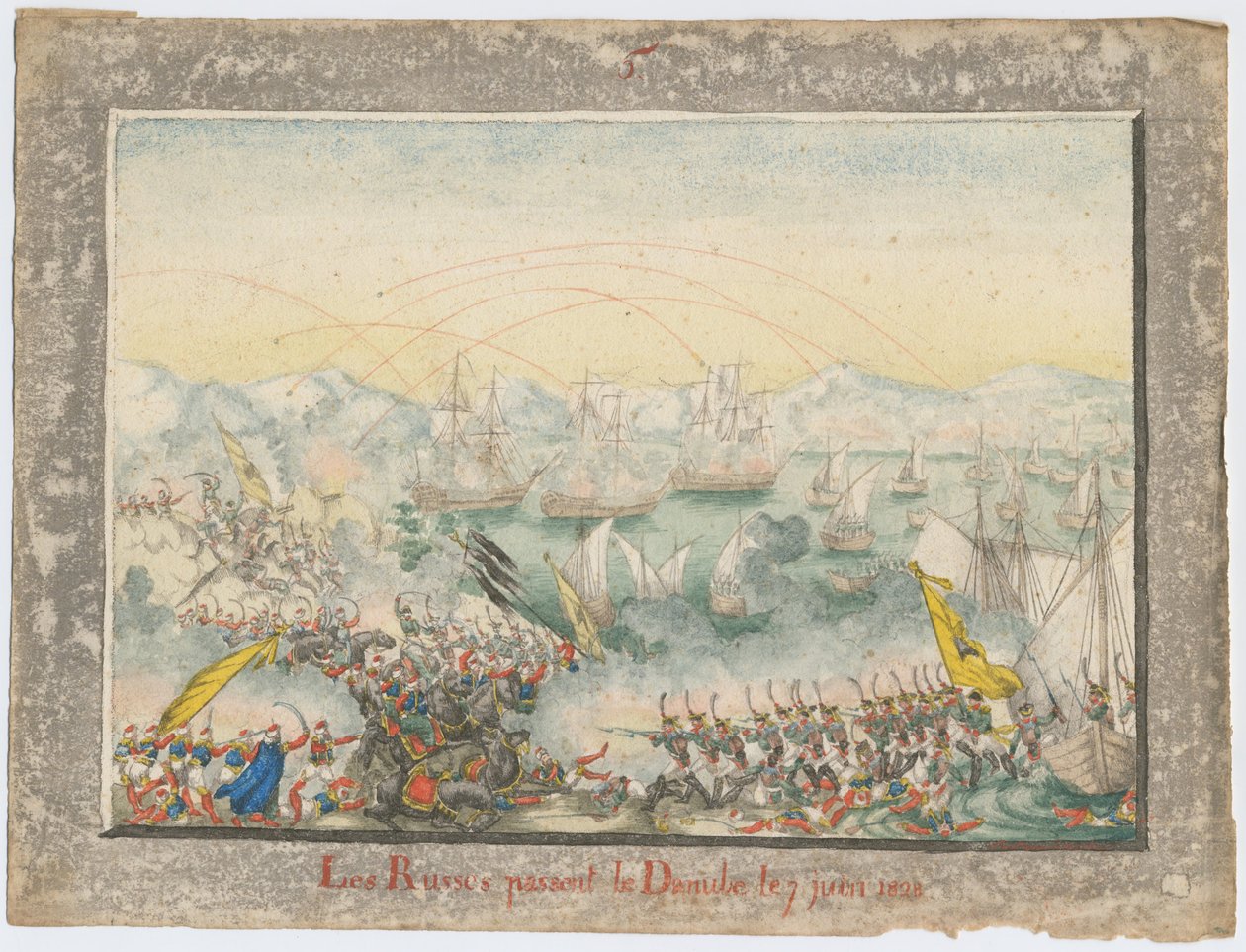 Russerne krydsede Donau i 1828, 1829 af Unbekannt