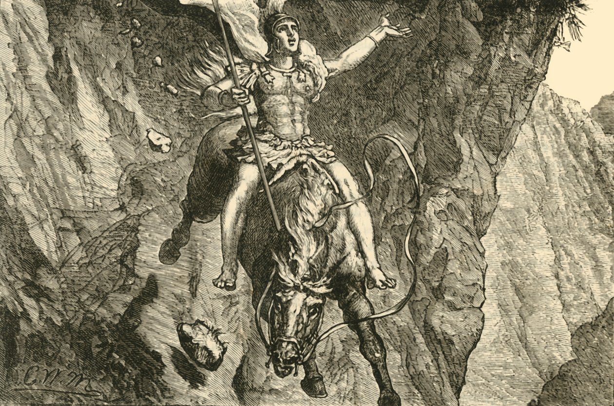 The Sacrifice of Curtius, 1890. af Unbekannt