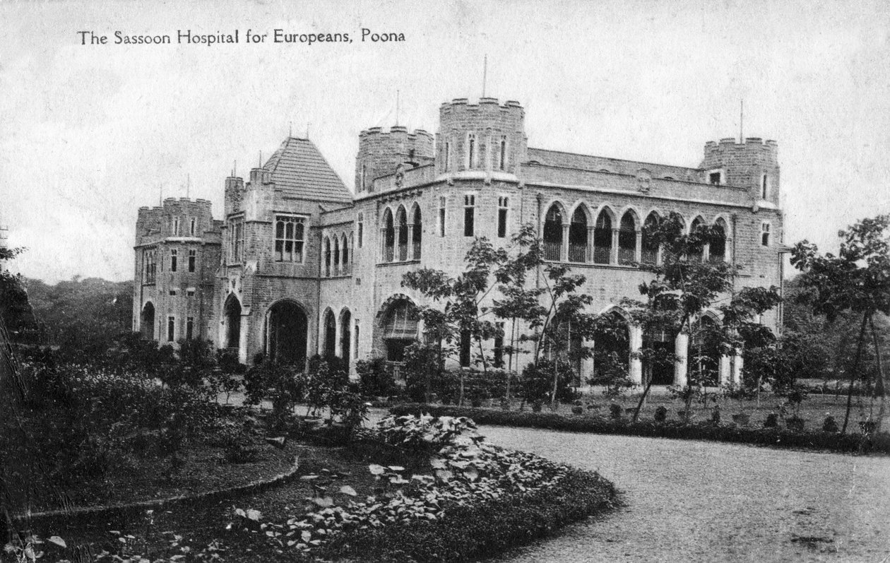 Sassoon Hospital for Europeans, Pune Poona, Indien, begyndelsen af det 20. århundrede af Unbekannt