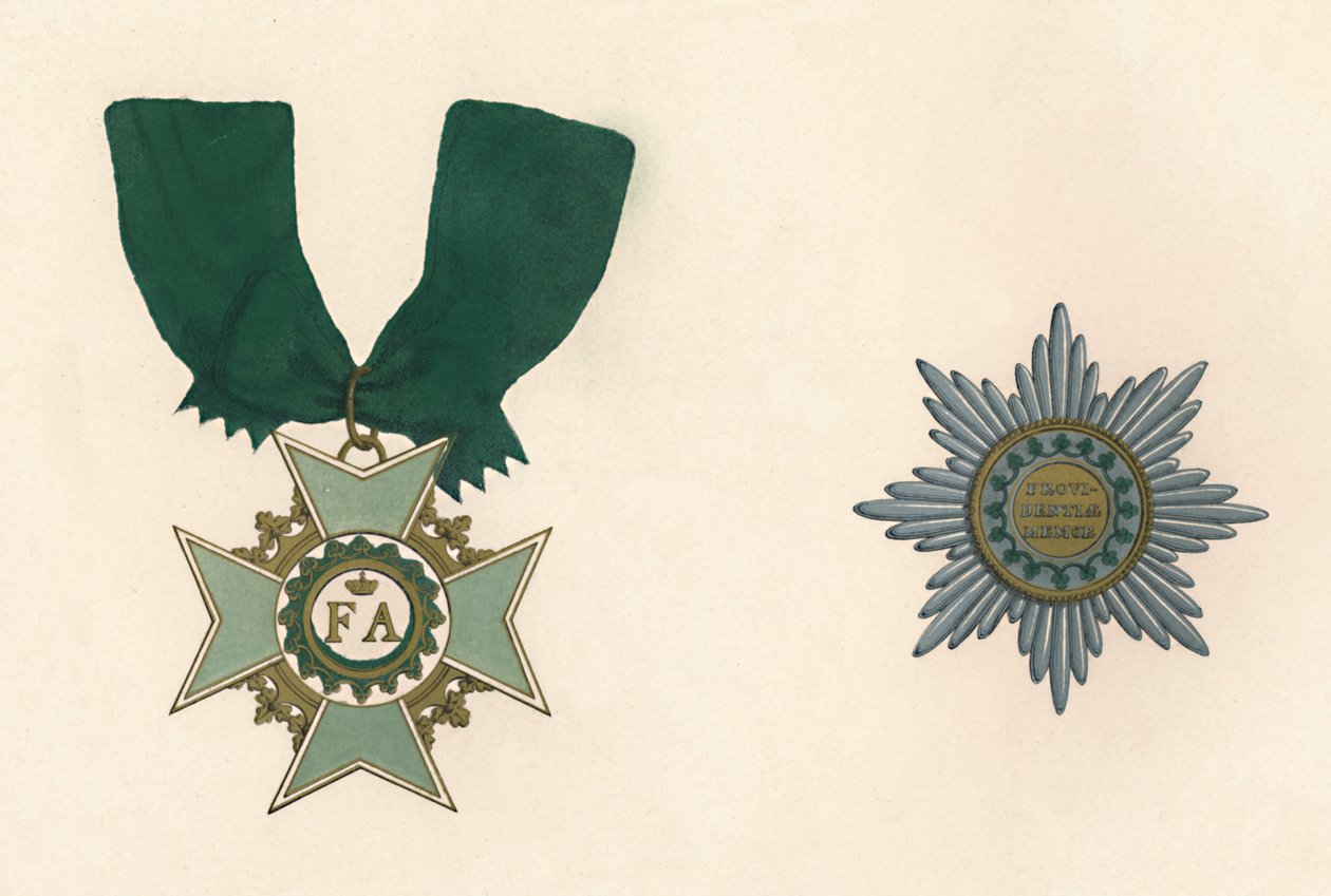 Den saksiske kroneorden, c1800-tallet af Unbekannt