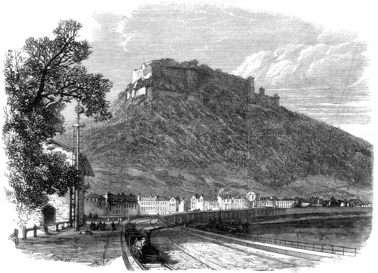 Den saksiske fæstning Konigstein, ved floden Elben, nær Dresden, Tyskland, 1866 af Unbekannt