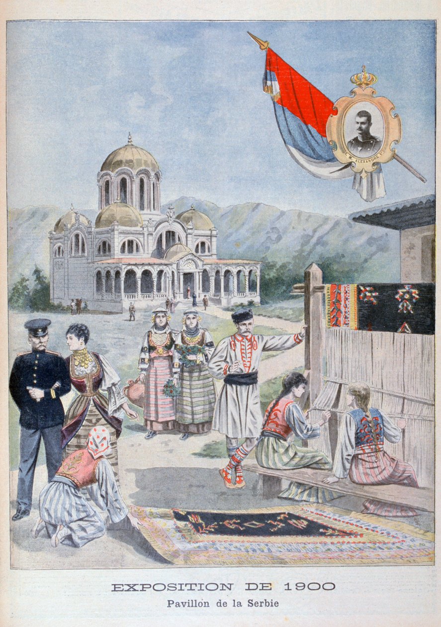 Den serbiske pavillon på Verdensudstillingen i 1900, Paris, 1900 af Unbekannt
