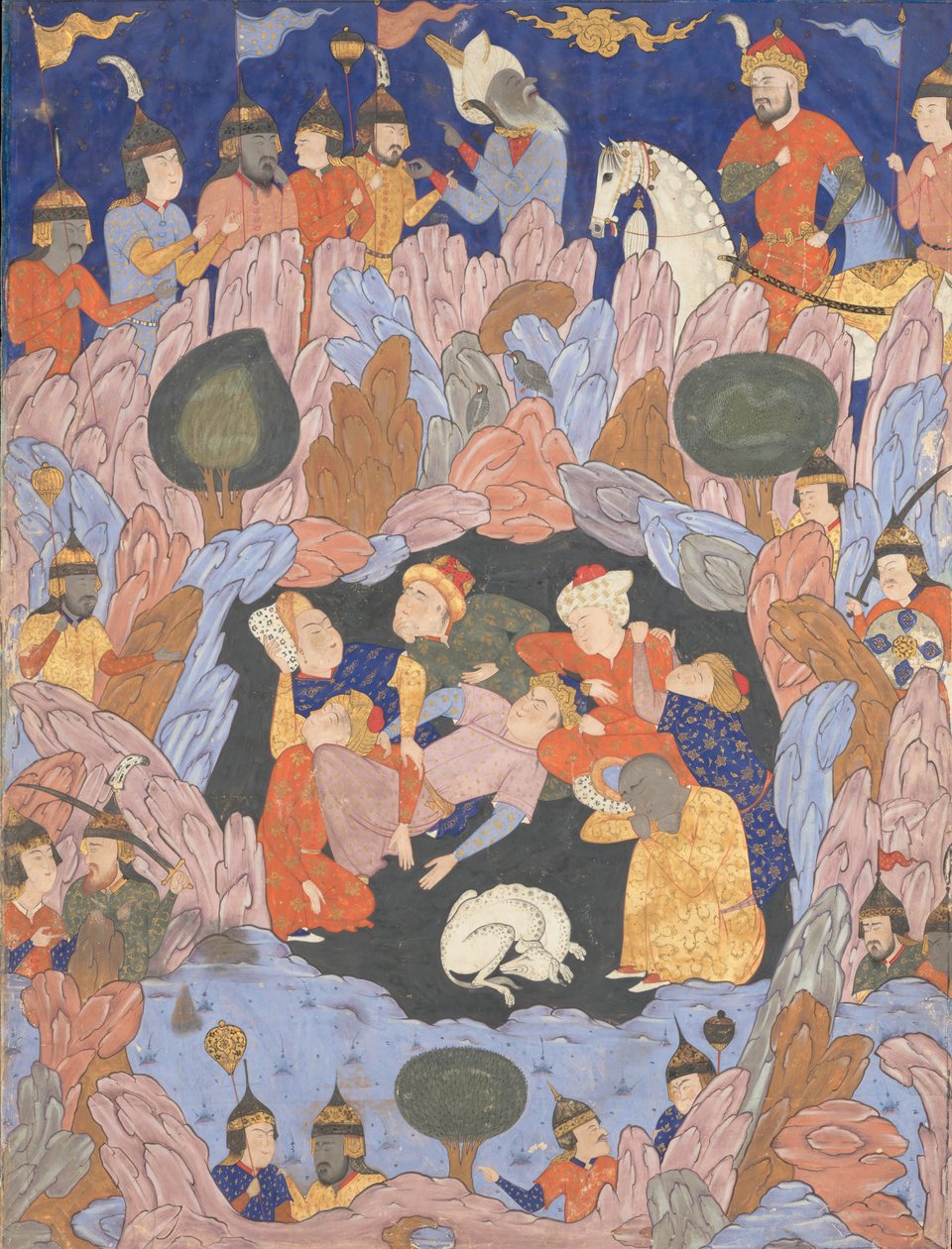 The Seven Sleepers of Ephesus, Folio fra en Falnama Book of Omens, 1550