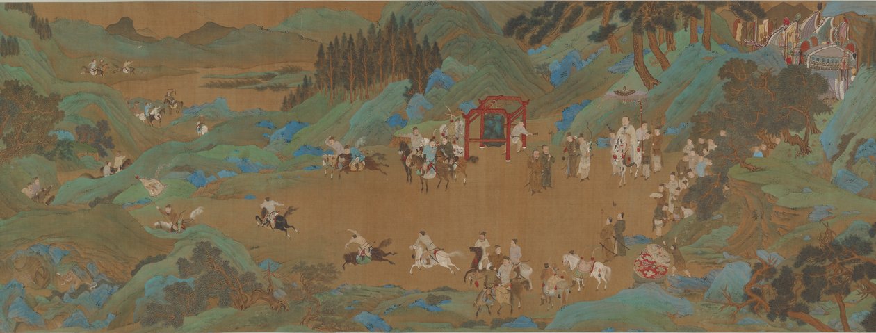 Shanglin-parken: Imperial Hunt, Ming- eller Qing-dynastiet, 1600-tallet. af Unbekannt