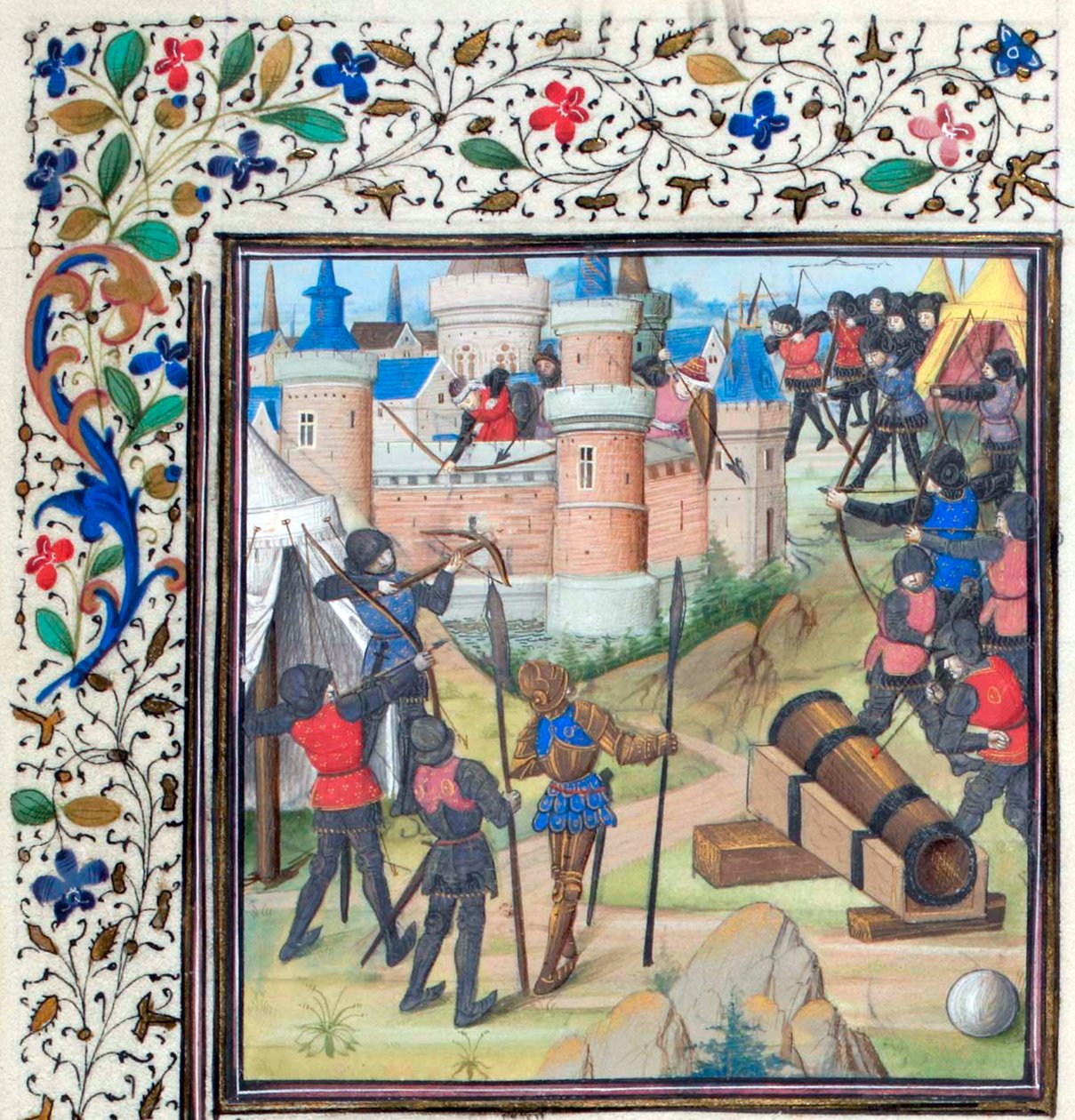 Belejringen af Antiokia. Miniature fra Historia af Vilhelm af Tyrus, 1460