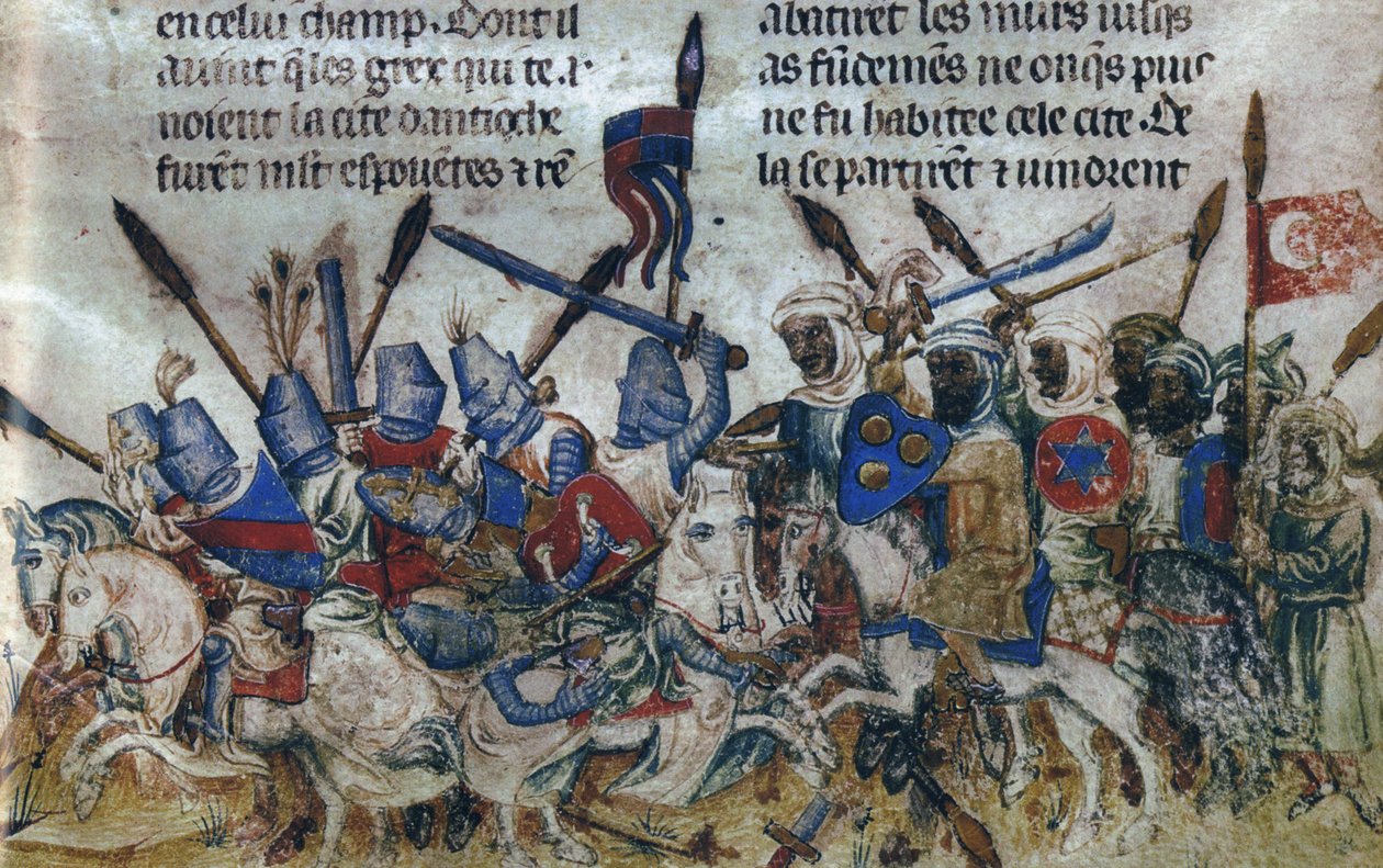 Belejringen af Antiokia under det første korstog, ca 1200 af Unbekannt