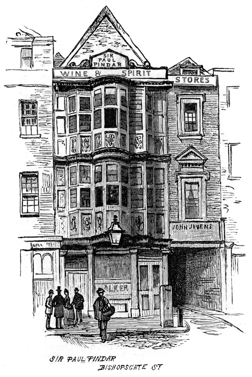Det offentlige hus Sir Paul Pindar, Bishopsgate Street, London, 1887 af Unbekannt