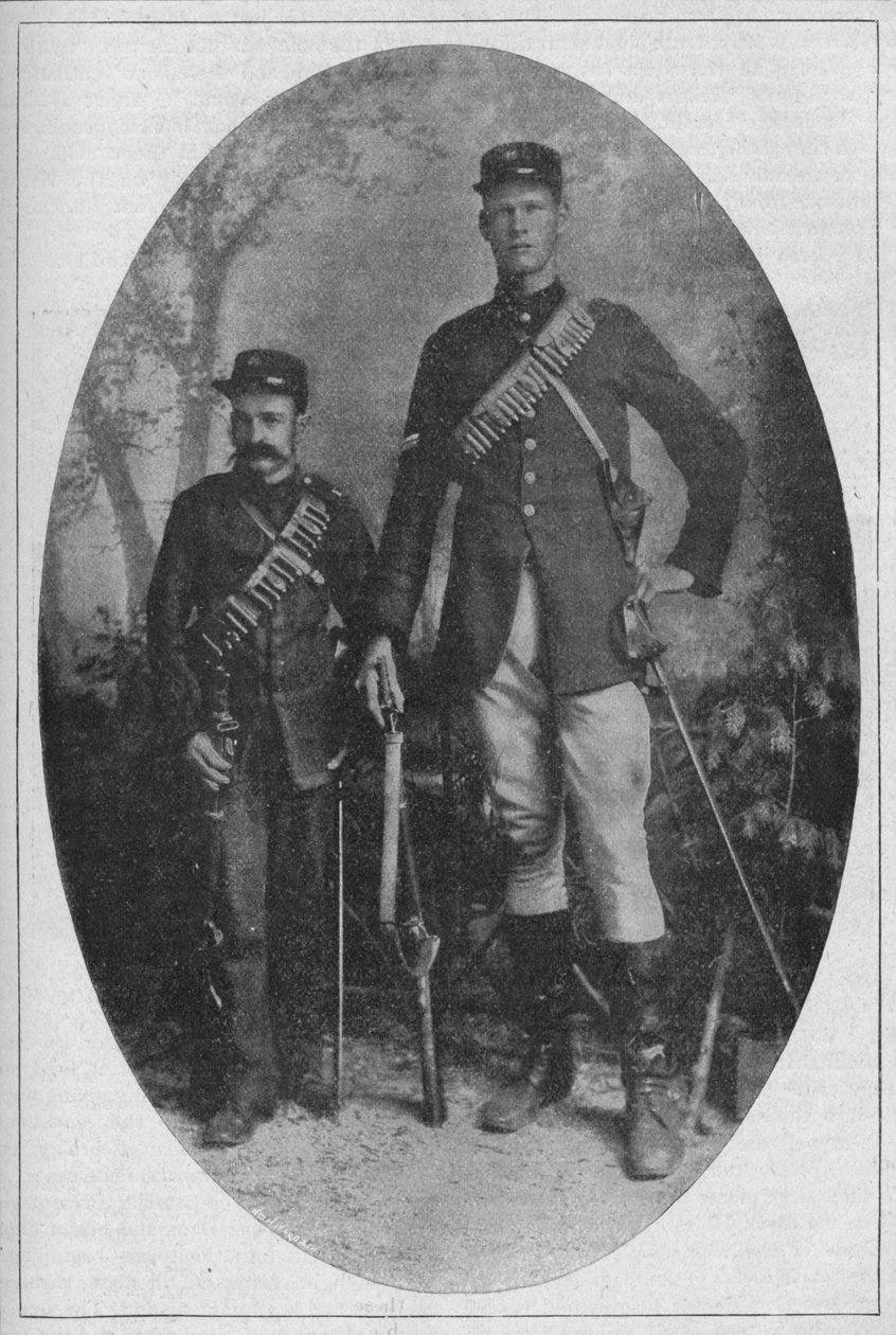 Den mindste mand og den største mand i boerhæren, 1902 af Unbekannt