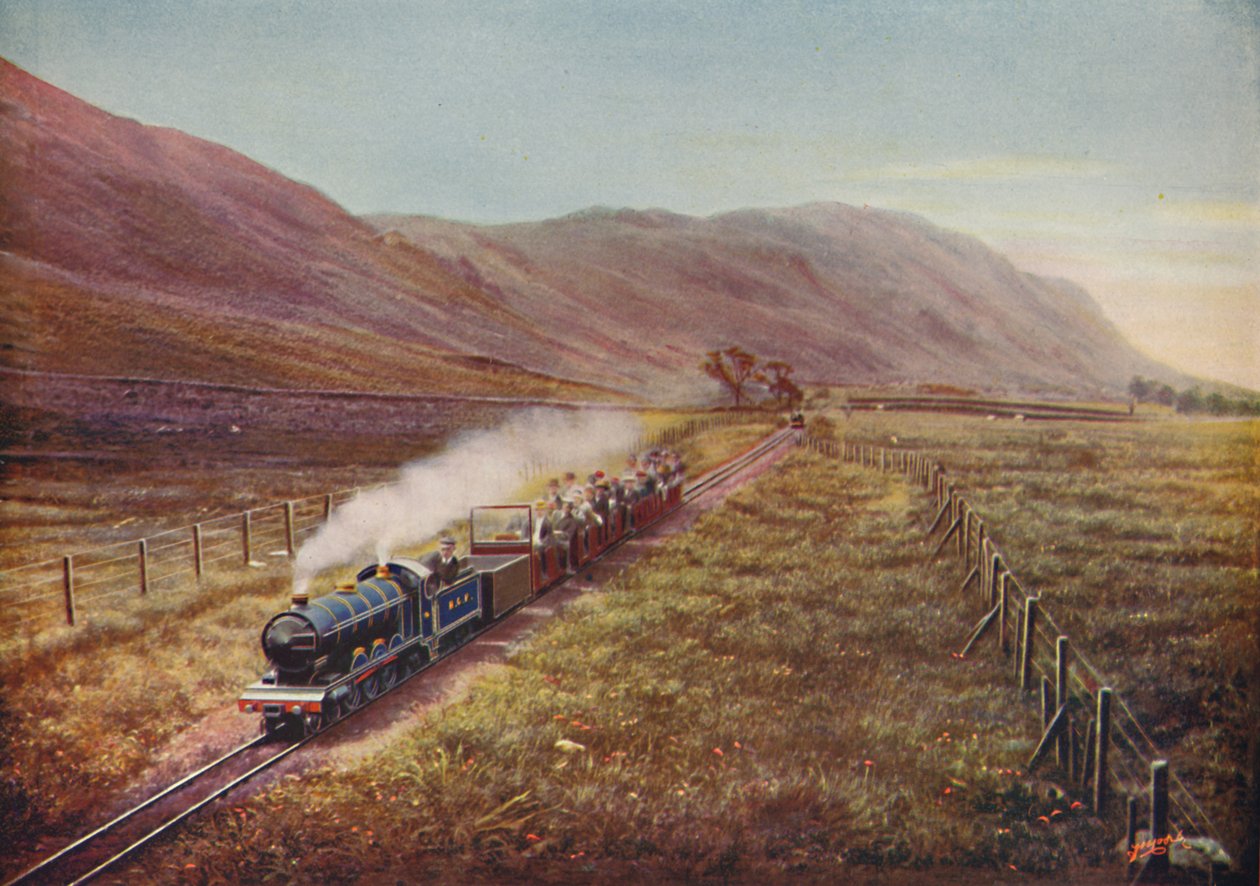 Den mindste passagerjernbane i verden. I Eskdale, Cumberland, 1926 af Unbekannt