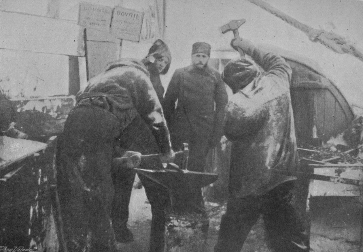 Smedjen om bord på Fram, 1897 af Unbekannt