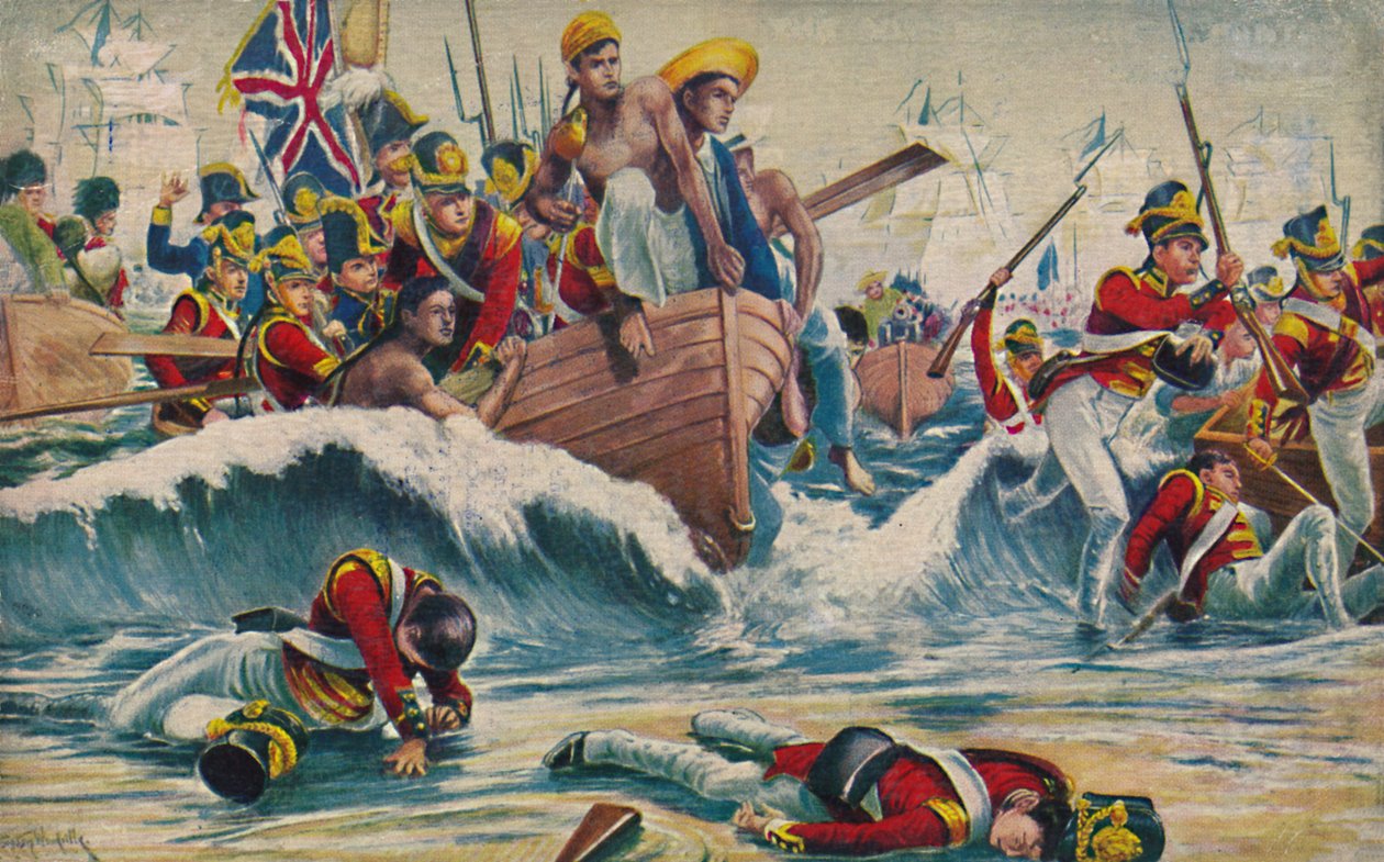 Somerset lette infanteri. Den desperate landing ved Aboukir Bay, 1801, 1939 af Unbekannt