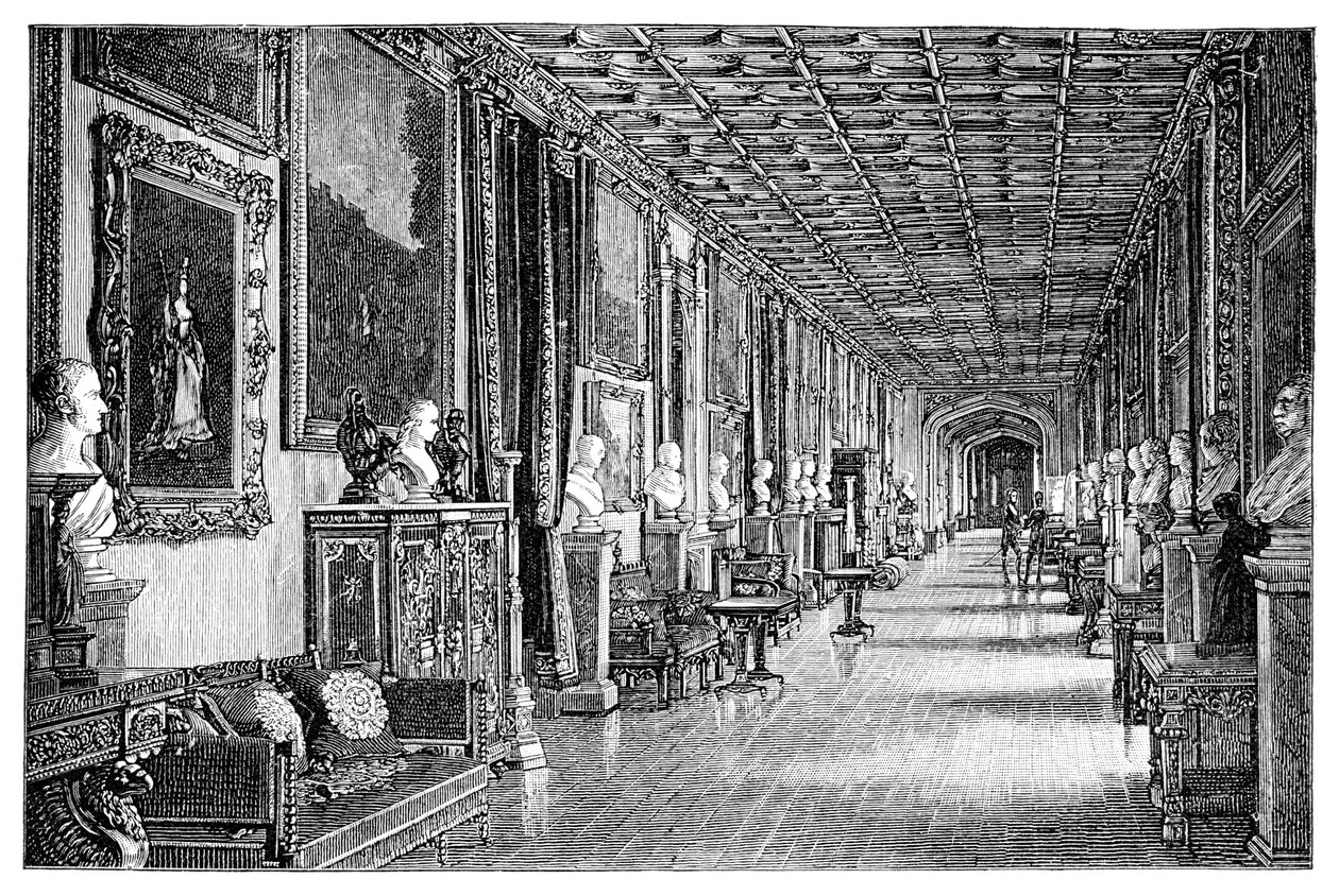 Den sydøstlige korridor, Windsor Castle, 1900 af Unbekannt