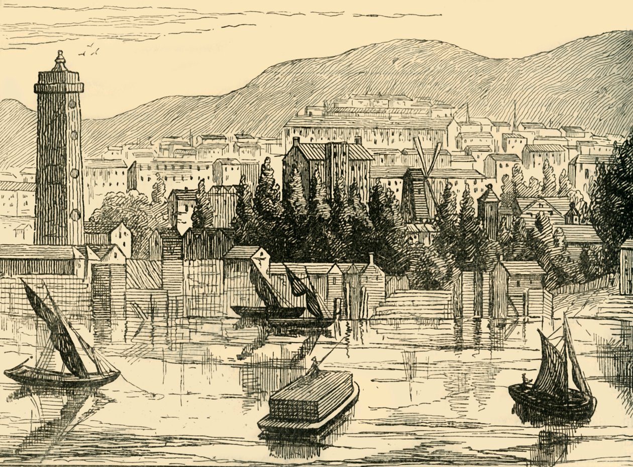 Themsens sydside, taget fra Adelphi Terrace, 1770, c1878. af Unbekannt