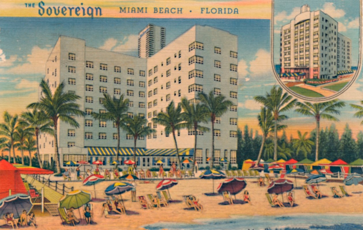 Suverænen. Miami Beach, Florida, omkring 1940