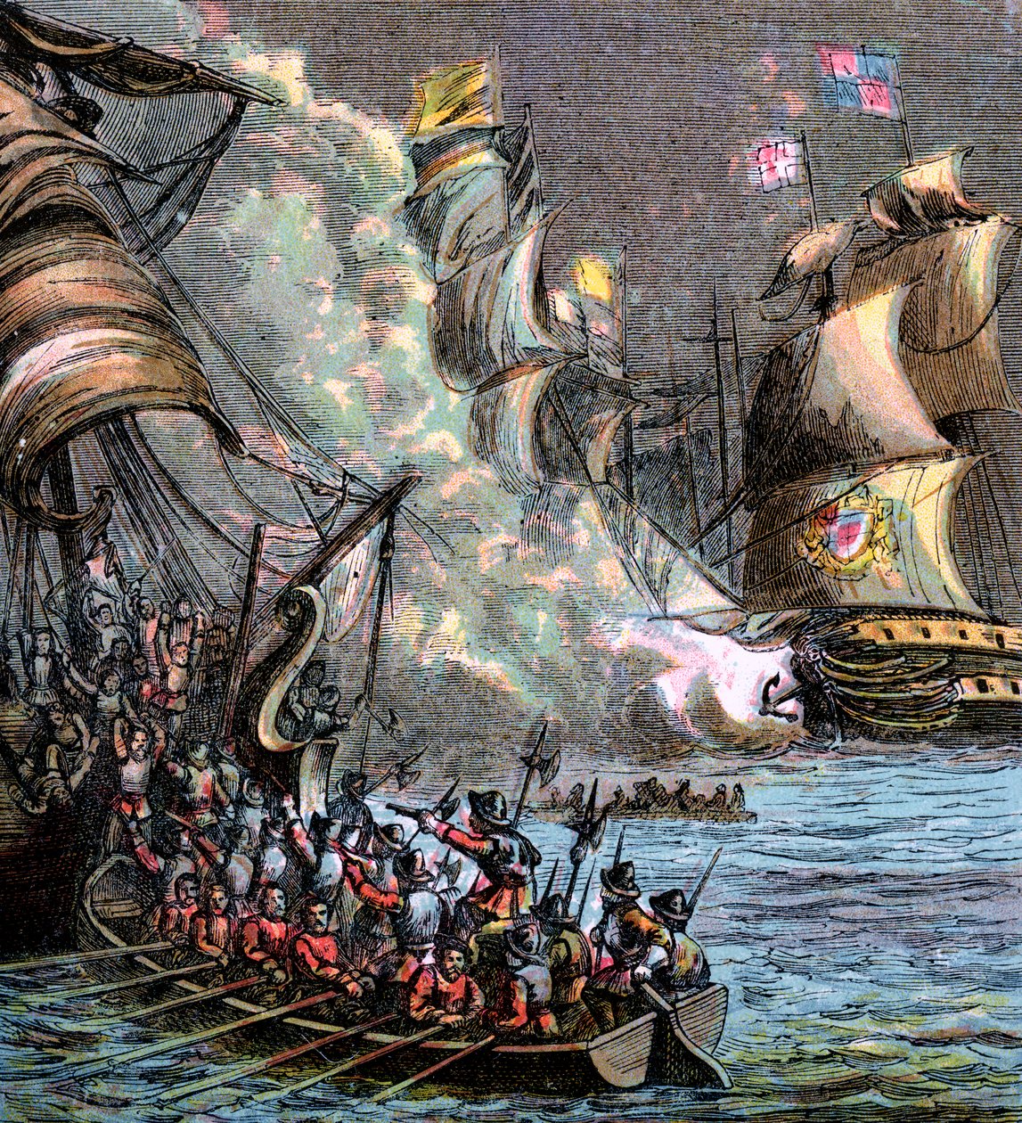 Den spanske armada, 1588, c1850 af Unbekannt
