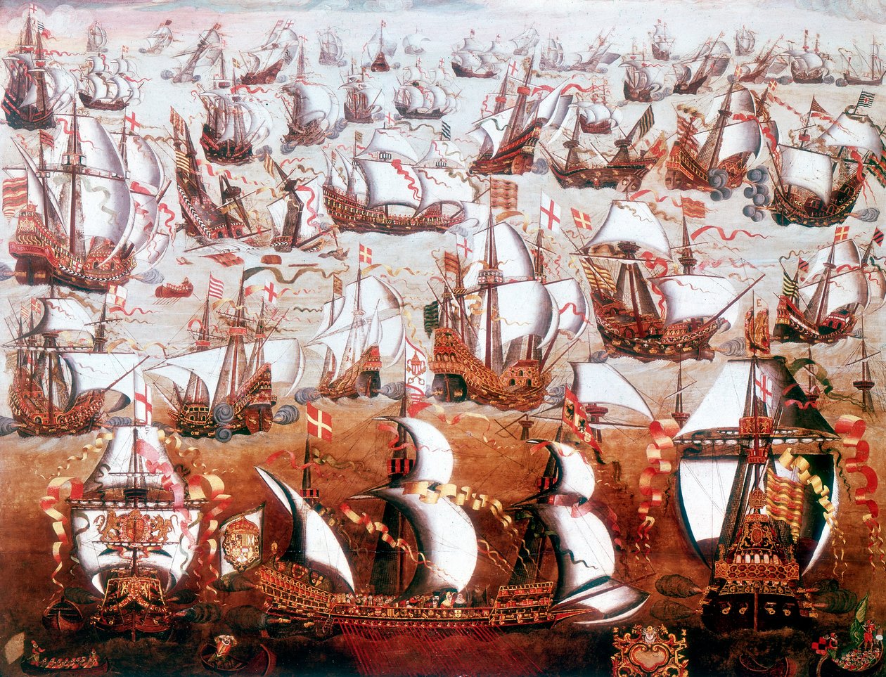 Den spanske armada, som truede England i juli 1588 af Unbekannt