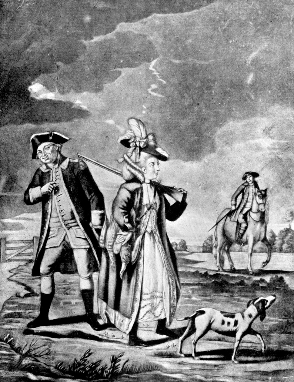Den sportslige dame, 1776 af Unbekannt